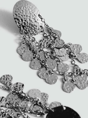 Wiszące kolczyki z koralikami srebrny - Dziewczyna - Rozmiar uniwersalny - MANGO TEEN