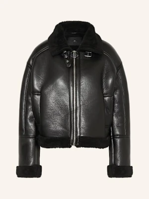Withblack Kurtka Rocky Z Imitacji Skóry Ze Sztucznym Futrem schwarz