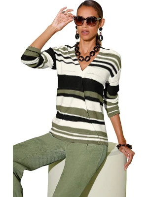 WITT WEIDEN Sweter w kolorze biało-oliwkowym rozmiar: 38