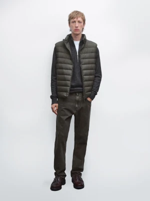 Wodoodporna Dwustronna Kamizelka - Ołowiany - - Massimo Dutti - Male