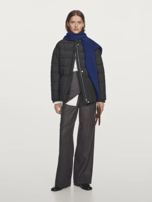 Wodoodporna Kurtka Pikowana - Czarny - - Massimo Dutti - Kobieta