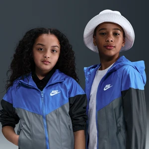 Wodoodporna kurtka z kapturem dla dużych dzieci Nike Sportswear Windrunner - Niebieski