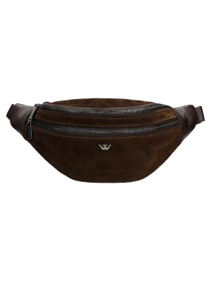 Wojas Skórzana saszetka w kolorze ciemnobrązowym - 23 x 13 x 7 cm rozmiar: onesize