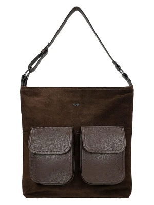 Wojas Skórzana torebka w kolorze brązowym - 36 x 34 x 10 cm rozmiar: onesize
