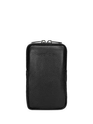 Wojas Skórzana torebka w kolorze czarnym na smartfona - (S)9,5 x (W)16 x (G)1,5 cm rozmiar: onesize