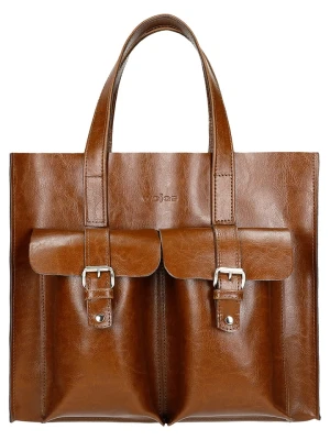 Wojas Skórzana torebka w kolorze jasnobrązowym - 33 x 30 x 17 cm rozmiar: onesize