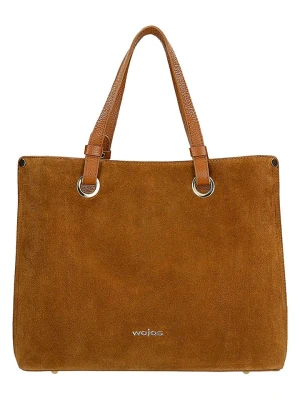 Wojas Skórzana torebka w kolorze jasnobrązowym - 34 x 28 x 12,5 cm rozmiar: onesize