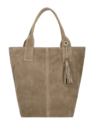 Wojas Skórzana torebka w kolorze szarobrązowym - 41 x 36 x 16 cm rozmiar: onesize