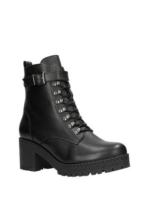 Wojas Skórzane botki w kolorze czarnym rozmiar: 36