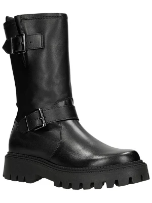 Wojas Skórzane kozaki w kolorze czarnym rozmiar: 38