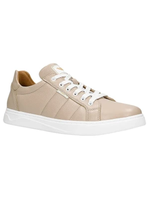 Wojas Skórzane sneakersy w kolorze beżowym rozmiar: 40