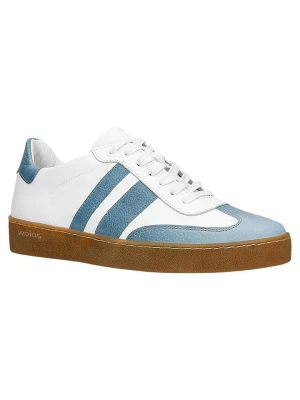 Wojas Skórzane sneakersy w kolorze biało-błękitnym rozmiar: 38