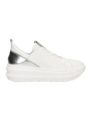 Wojas Skórzane sneakersy w kolorze srebrno-białym rozmiar: 37