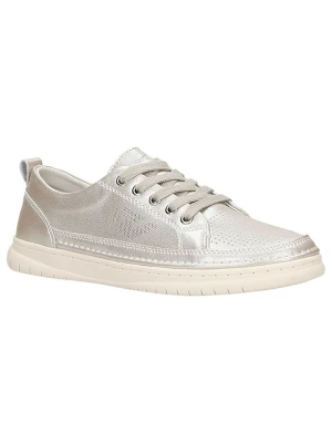 Wojas Skórzane sneakersy w kolorze srebrnym rozmiar: 40