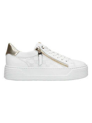 Wojas Skórzane sneakersy w kolorze złoto-białym rozmiar: 38