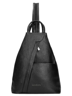 Wojas Skórzany plecak w kolorze czarnym - 25 x 30 x 12 cm rozmiar: onesize