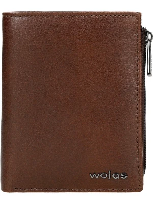 Wojas Skórzany portfel w kolorze brązowym - 12 x 9,5 x 1 cm rozmiar: onesize