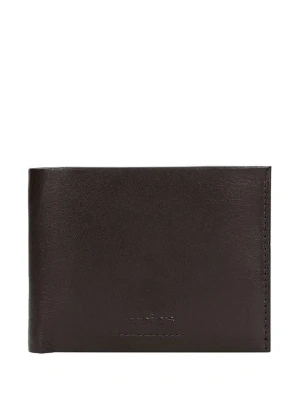 Wojas Skórzany portfel w kolorze ciemnobrązowym - 12,5 x 9,5 x 2 cm rozmiar: onesize