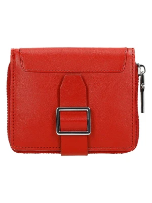 Wojas Skórzany portfel w kolorze czerwonym - 10 x 12 x 3 cm rozmiar: onesize