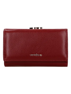Wojas Skórzany portfel w kolorze czerwonym - 14,5 x 8,5 x 3 cm rozmiar: onesize