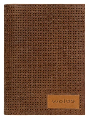 Wojas Skórzany portfel w kolorze jasnobrązowym - 9 x 12,4 x 2,5 cm rozmiar: onesize
