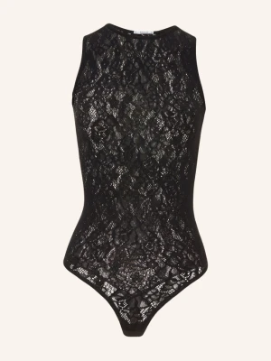 Wolford Body Ze Stringami Infite Rose Net schwarz CZARNY