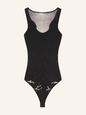 Wolford Body Ze Stringami Rose Shadow schwarz CZARNY