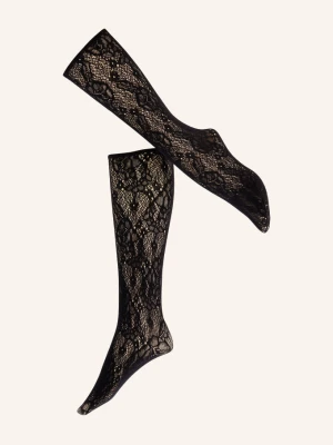 Wolford Cienkie Skarpetki Rajstopowe Infite Rose Net schwarz 7005 BLACK