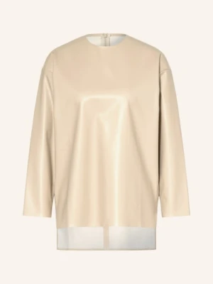 Wolford Koszulka Z Imitacji Skóry Z Rękawem 3/4 beige