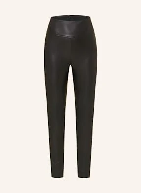 Wolford Legginsy Edie Z Imitacji Skóry schwarz