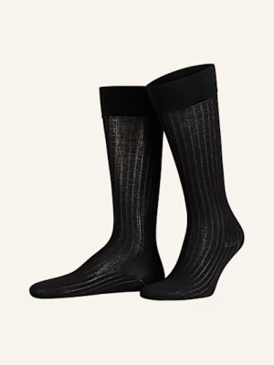 Wolford Podkolanówki Luxury Cotton Rib schwarz