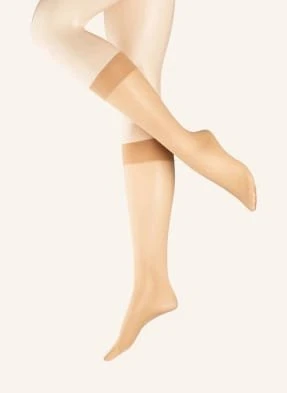 Wolford Podkolanówki Satin Touch, 3 Szt. W Opakowaniu beige