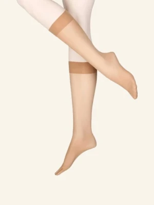Wolford Podkolanówki Satin Touch, 3 Szt. W Opakowaniu beige