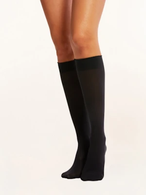 Wolford Podkolanówki Velvet De Luxe schwarz