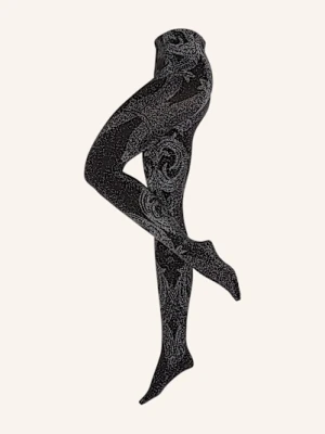 Wolford Rajstopy Metallic Jacquard silber