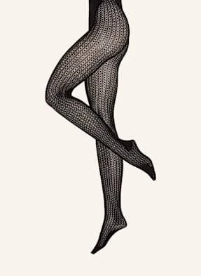 Wolford Rajstopy Mosaic Jacquard Tights schwarz