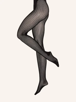 Wolford Rajstopy Mosaic Jacquard Tights schwarz