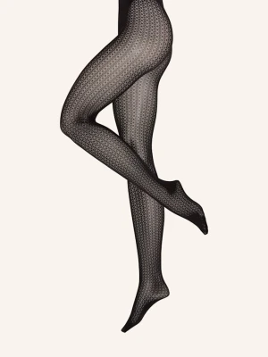 Wolford Rajstopy Mosaic Jacquard Tights schwarz 7005 BLACK