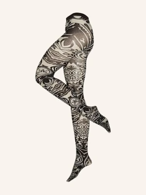 Wolford Rajstopy Paisley Tattoo schwarz