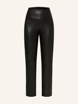 Wolford Spodnie Edie W Stylu Skórzanym schwarz