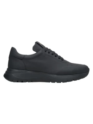 Women's Black Matte Leather Low-Top Sneakers Estro Er00113797 Estro