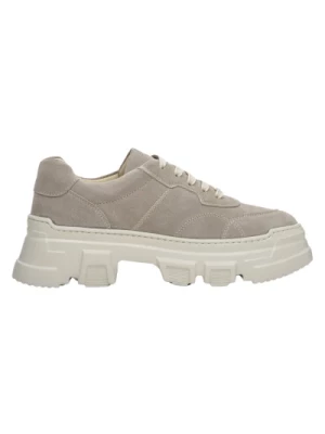 Women's Grey Sneakers made of Suede on a Chunky Platform Estro Er00113361 Estro