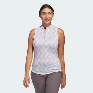 Women's Ultimate365 Ottoman Printed Sleeveless Polo Shirt Adidas