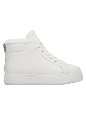 Women's White High-Top Winter Sneakers with Insulation Estro Er00112251 Estro
