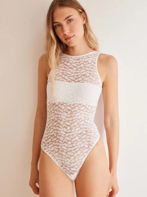 women'secret body SPRING HELANKAS kolor biały koronkowe gładki 5667826