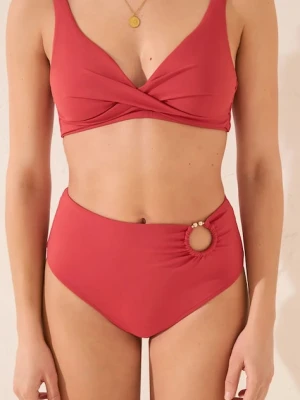women'secret figi kąpielowe kolor bordowy 6469699