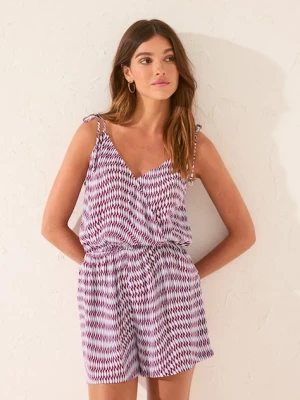 women'secret kombinezon kolor fioletowy z dekoltem w szpic 5542396