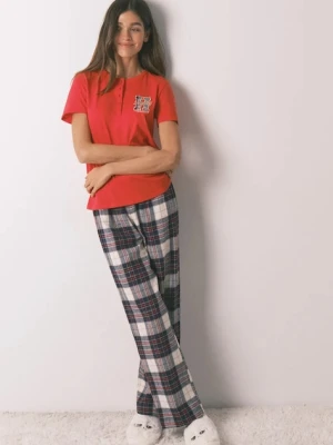 women'secret komplet piżamowy bawełniany HARRY POTTER damska kolor czerwony bawełniana 3132259