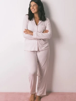 women'secret komplet piżamowy damska kolor biały 3132252