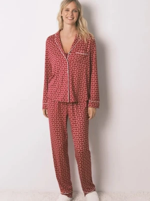 women'secret komplet piżamowy damska kolor bordowy 3792062